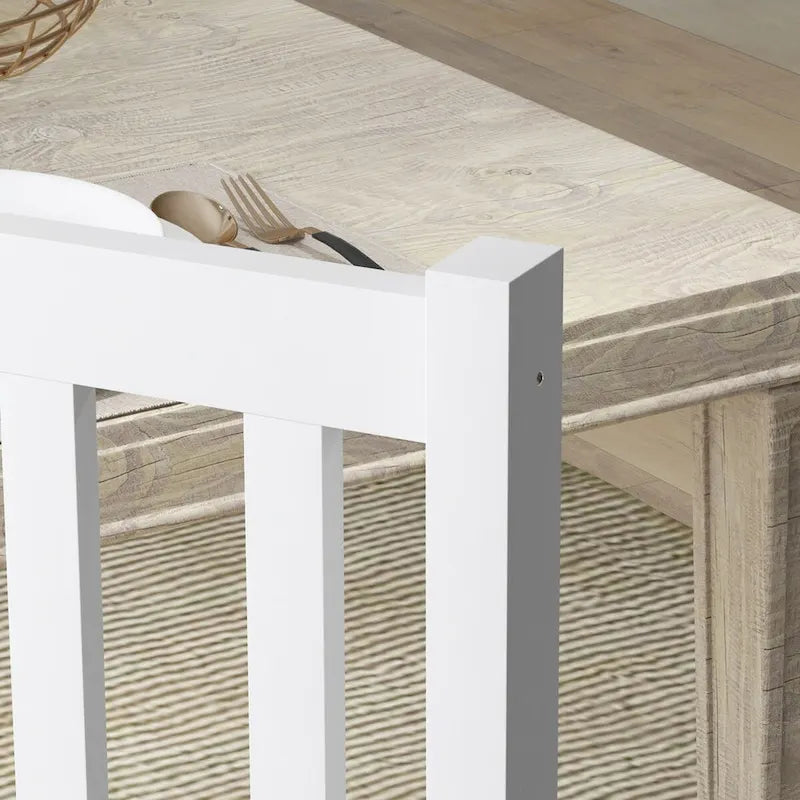 Chaises de salle à manger, lot de 2 chaises de cuisine et de salle à manger de style rustique avec dossier à lattes, sièges en bois de pin pour le salon