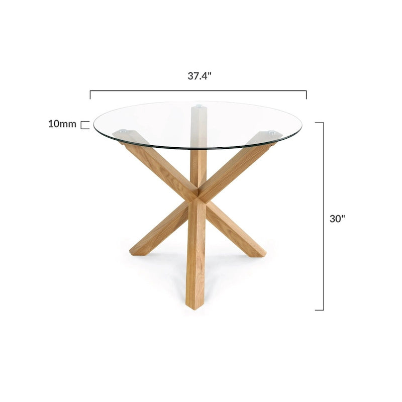Table de salle à manger ronde de 37,4 pouces