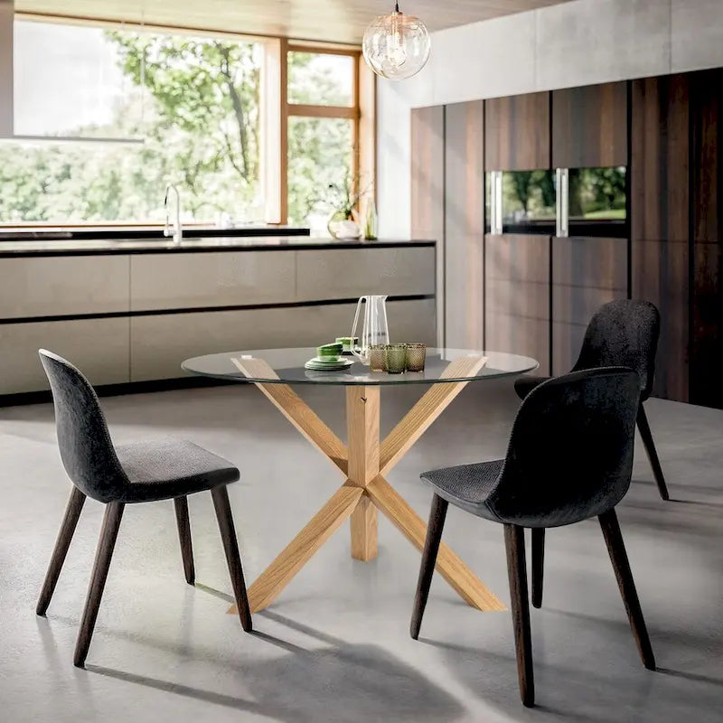 Table de salle à manger ronde de 37,4 pouces