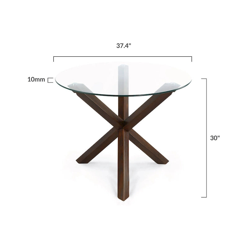 Table de salle à manger ronde de 37,4 pouces