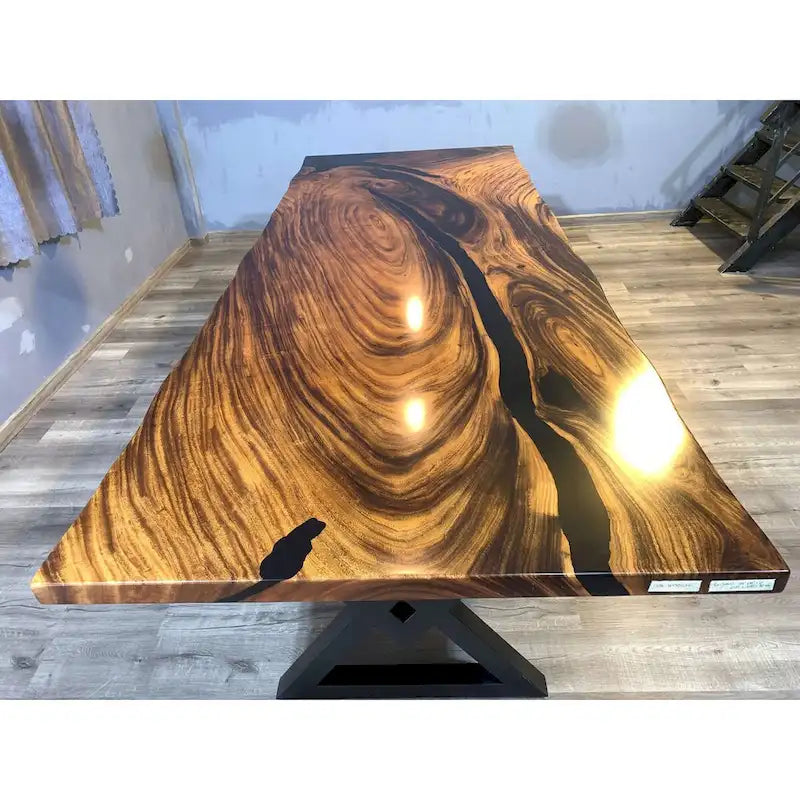 118 Grande table à manger Live Edge