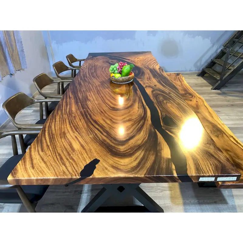 118 Grande table à manger Live Edge