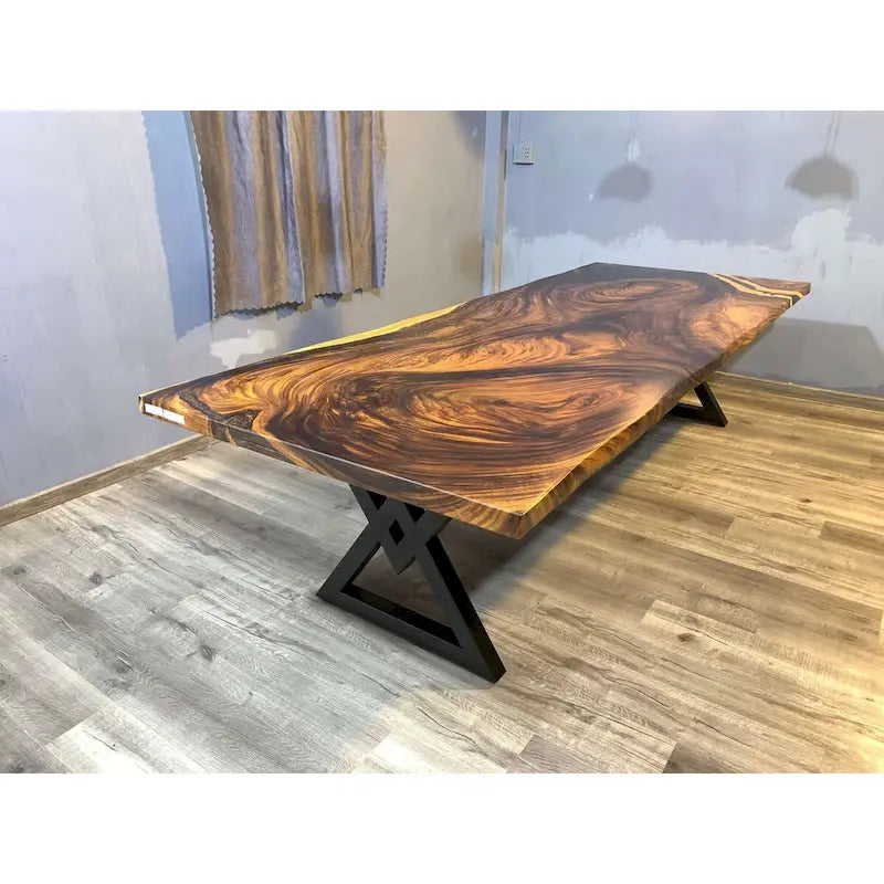 118 Grande table à manger Live Edge