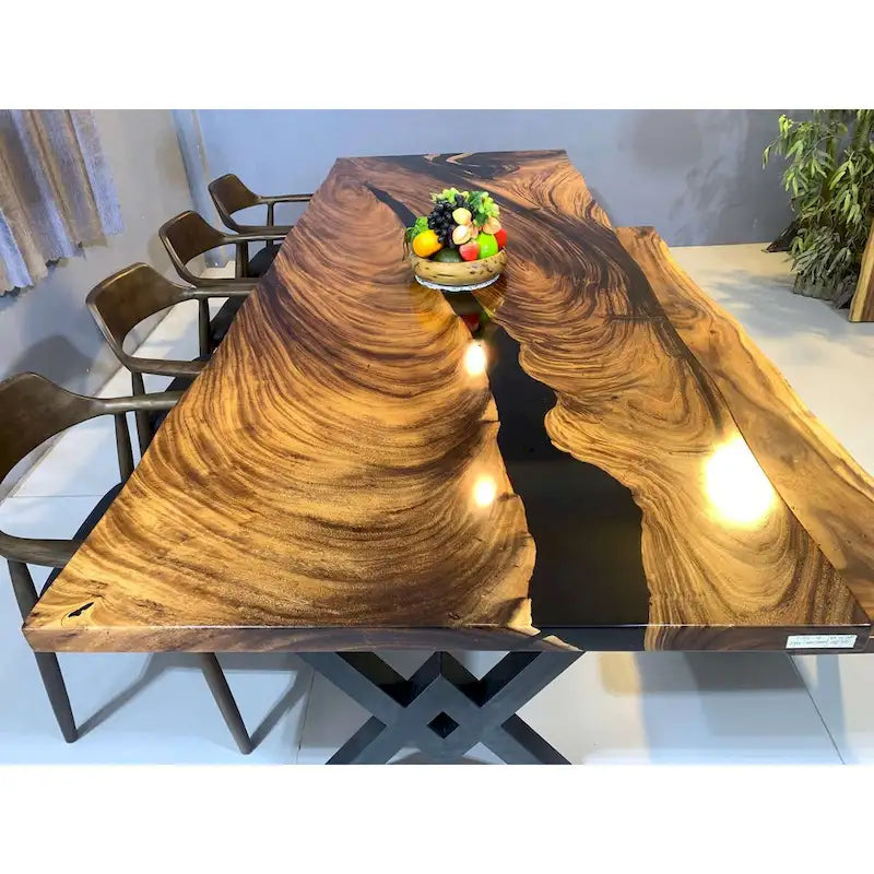 118 Grande table à manger Live Edge