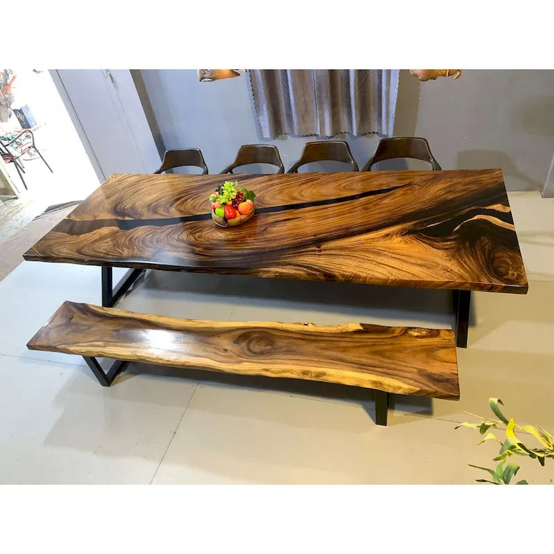 118 Grande table à manger Live Edge