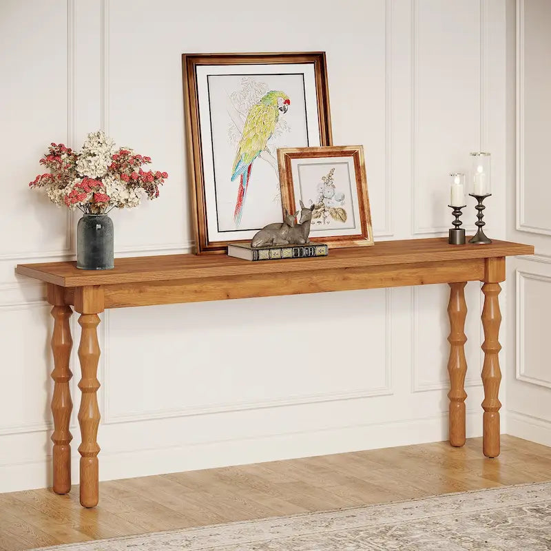 Table console étroite et longue de 180 cm pour salon ou entrée
