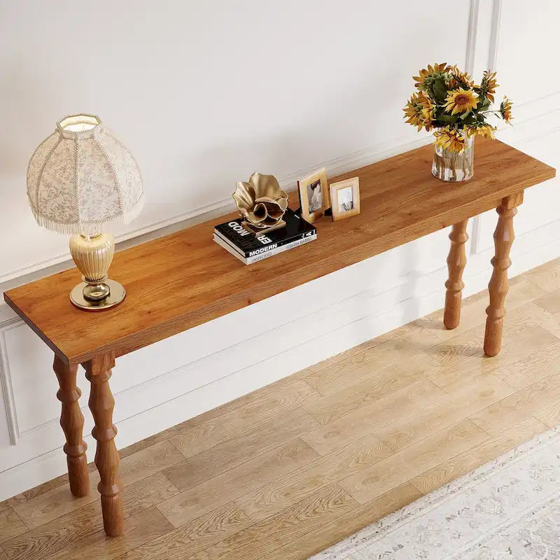 Table console étroite et longue de 180 cm pour salon ou entrée