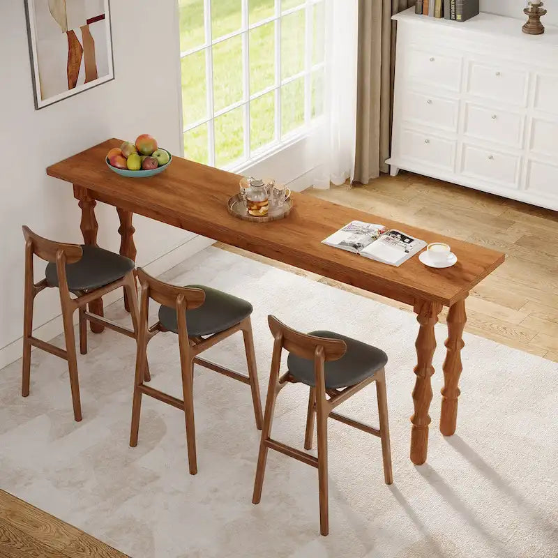 Table console étroite et longue de 180 cm pour salon ou entrée
